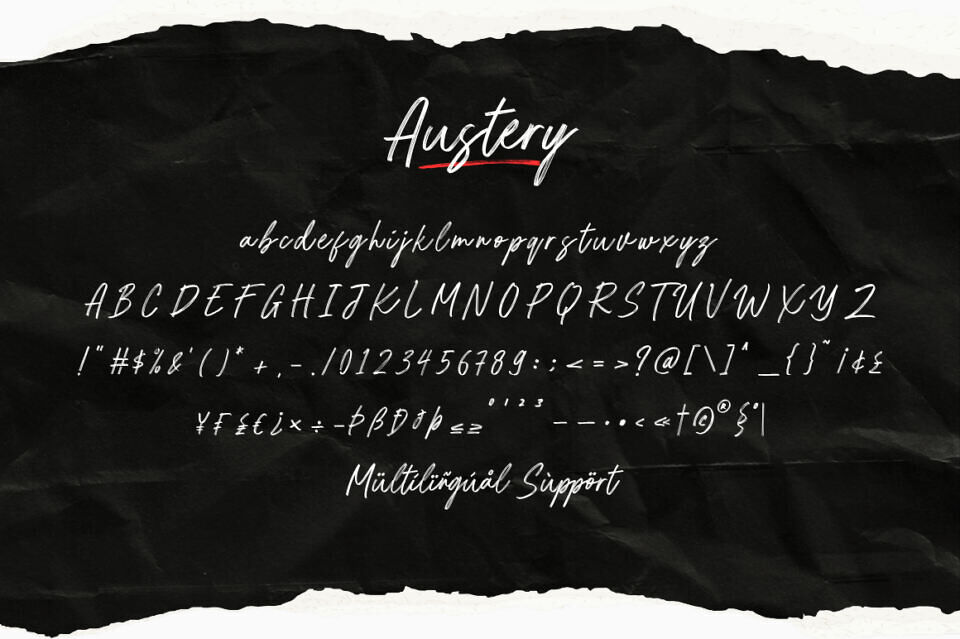 Austery Brush Font