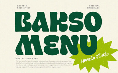 Bakso Menu Font