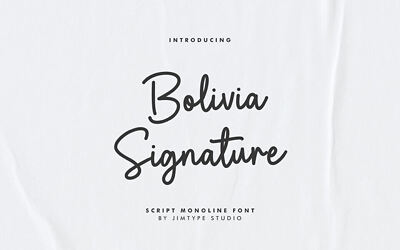 Bolivia Signature Font