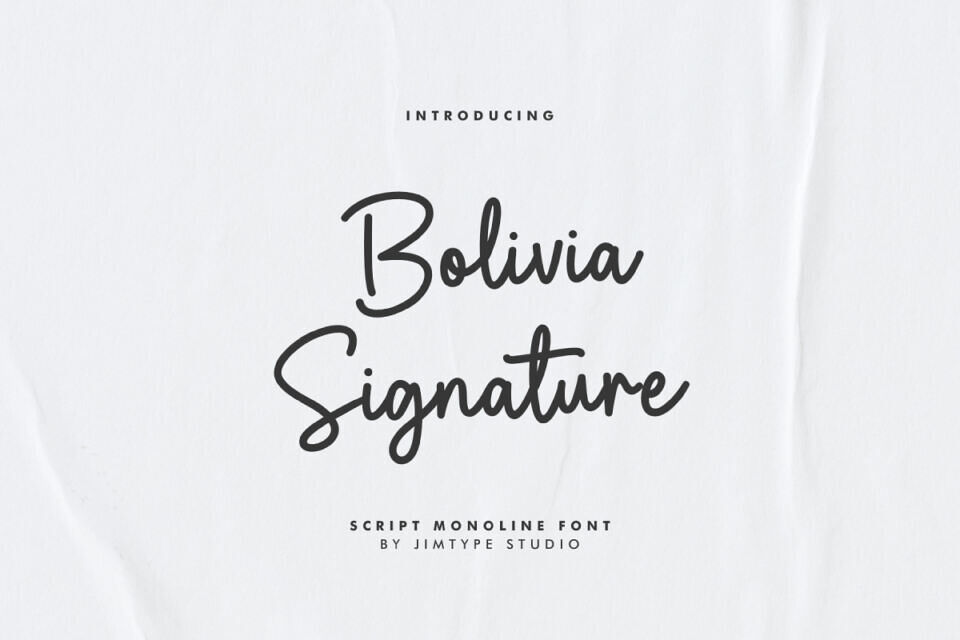 Bolivia Signature Font