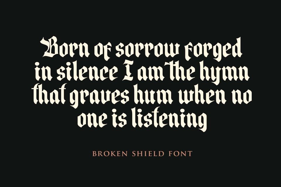 Broken Shield Font