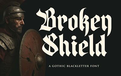 Broken Shield Font