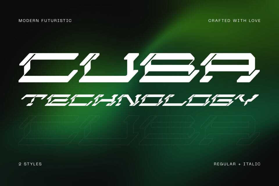 Cuba Technology Font