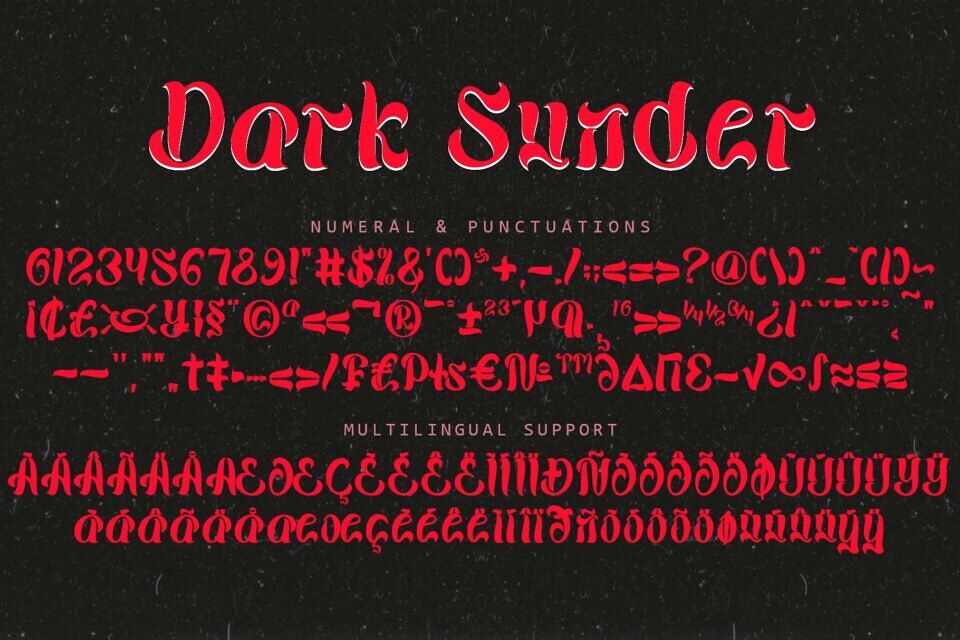 Dark Sunder Font