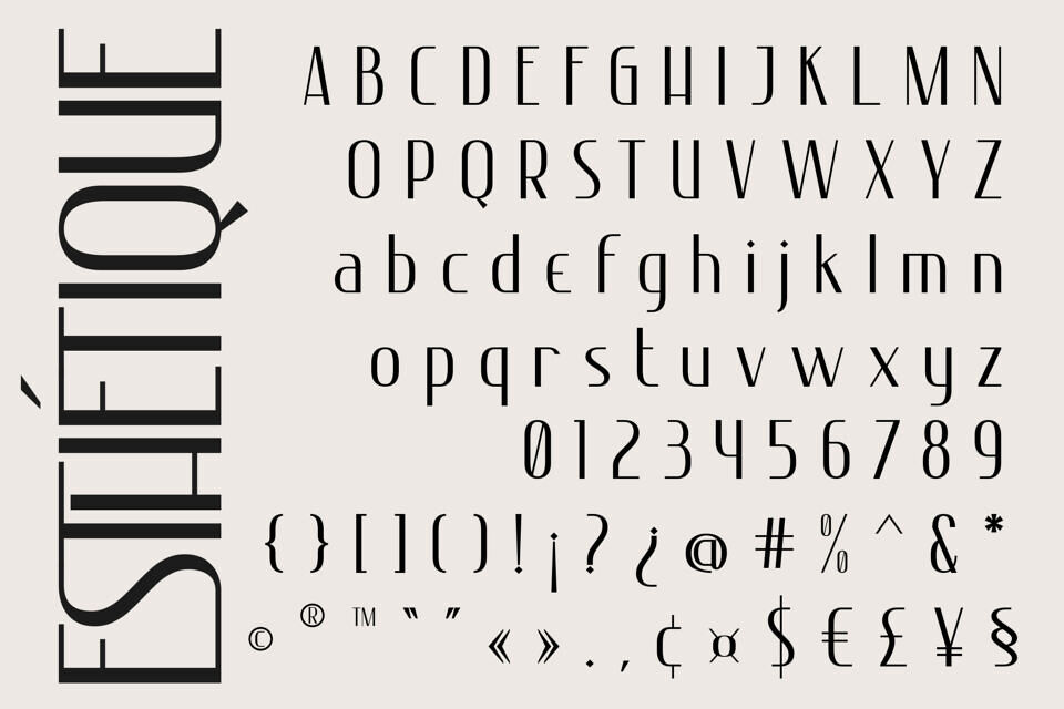 Esthetique Font