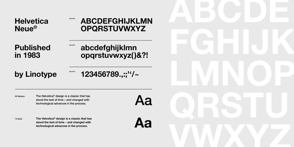 Helvetica Neue Font