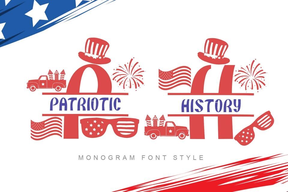 Patriotic History Monogram Font