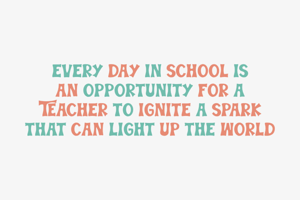 Teacher School Font