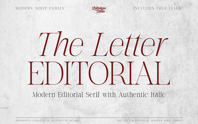 The Letter Editorial Font