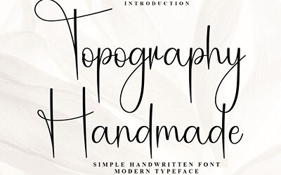 Topography Handmade Font