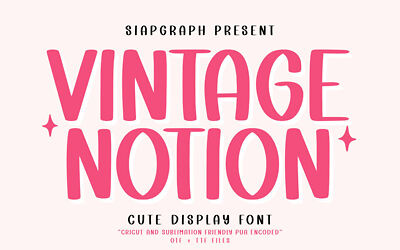 Vintage Notion Font