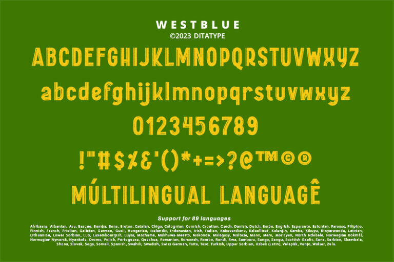 Westblue Font