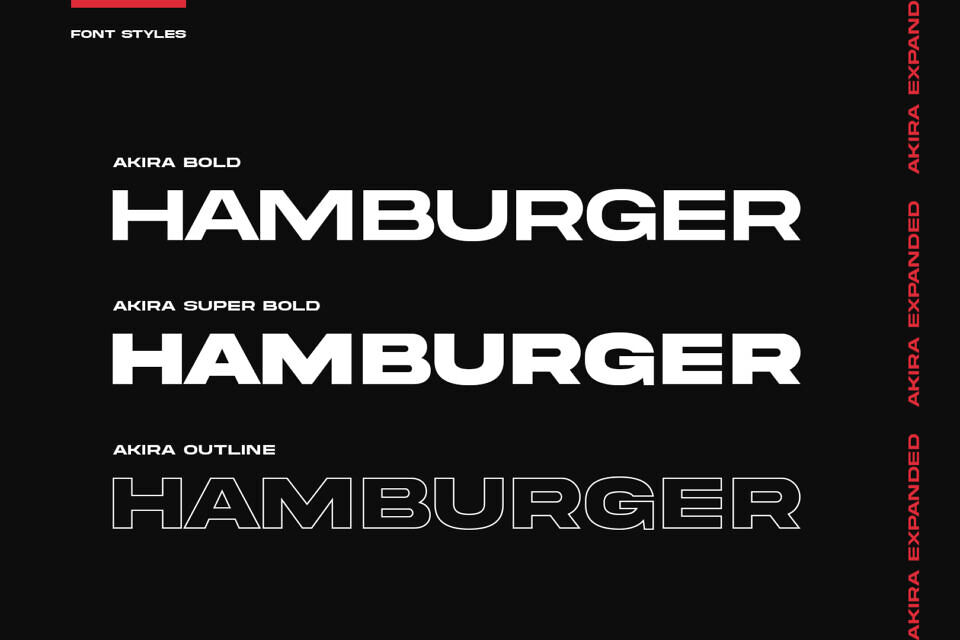 Akira Expanded Font