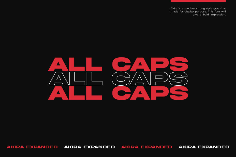 Akira Expanded Font