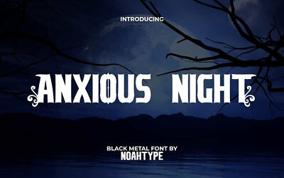 Anxious Night Font