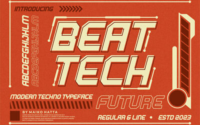 Beat Tech Font