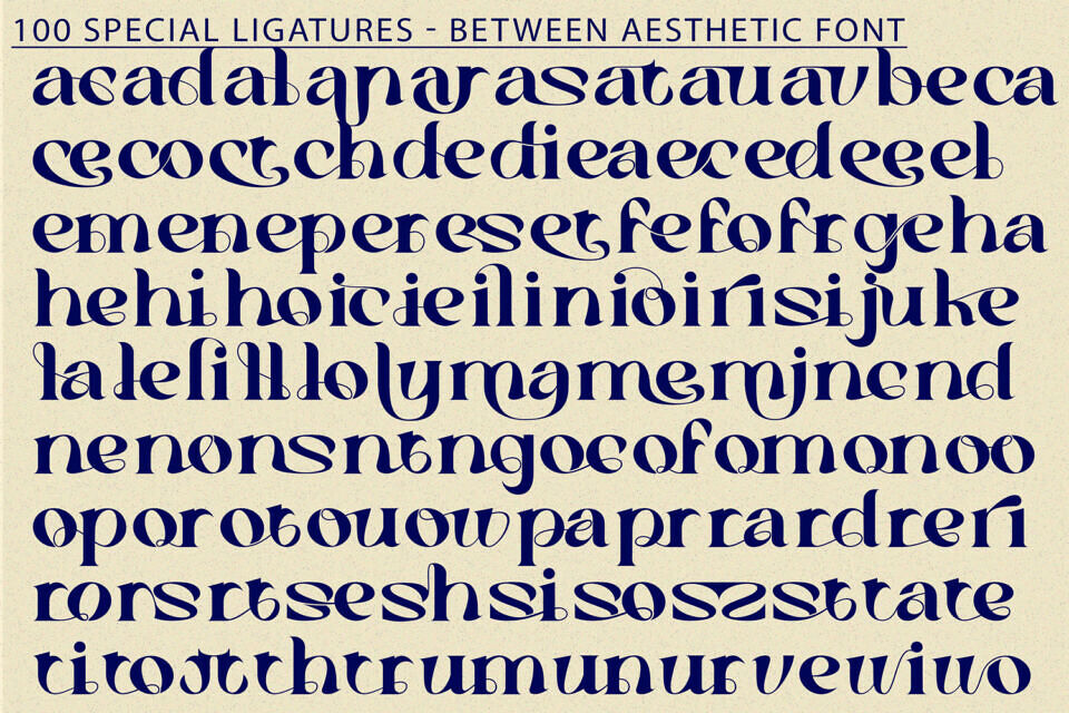 Between Aesthetic Font