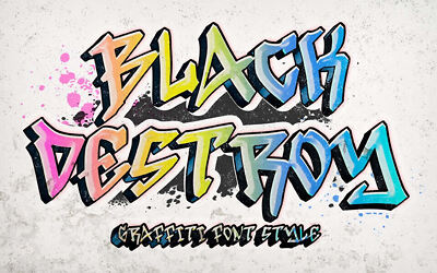 Black Destroy Font