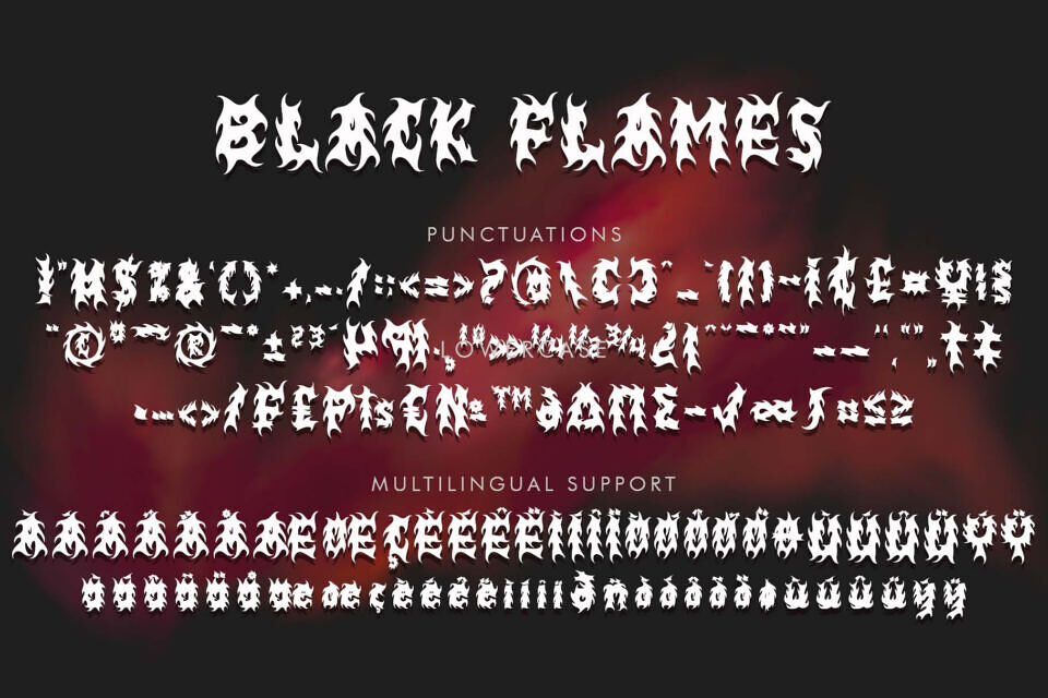 Black Flames Font