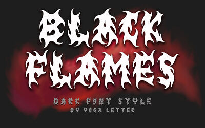 Black Flames Font