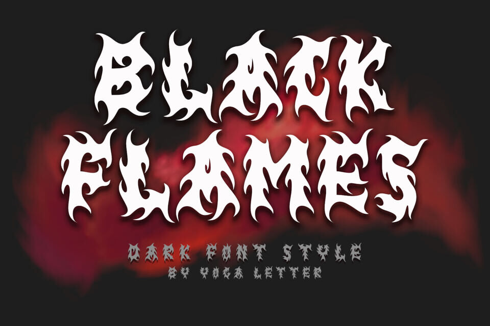 Black Flames Font