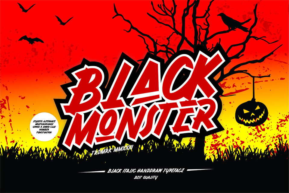 Black Monster Font