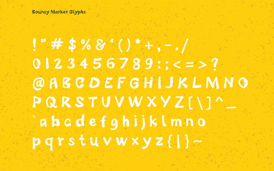 Bouncy Marker Font