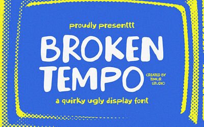 Broken Tempo Font