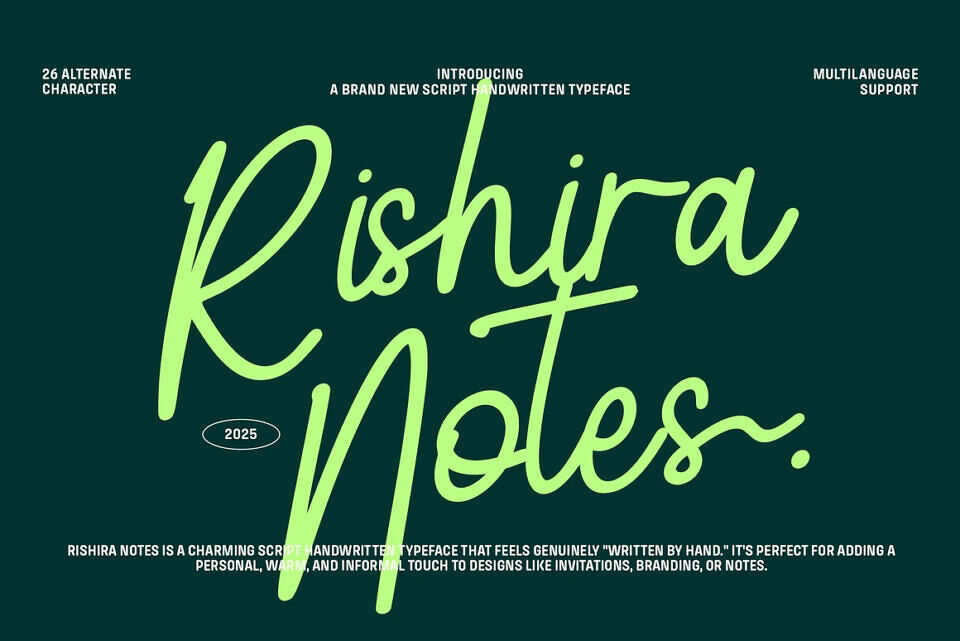 CF Rishira Notes Font