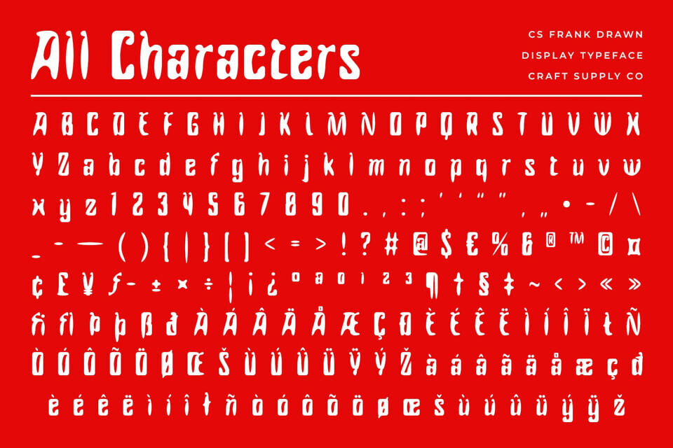 CS Frank Drawn Font