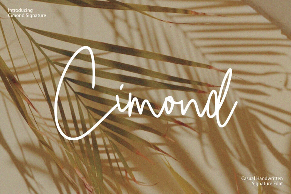 Cimond Signature Font