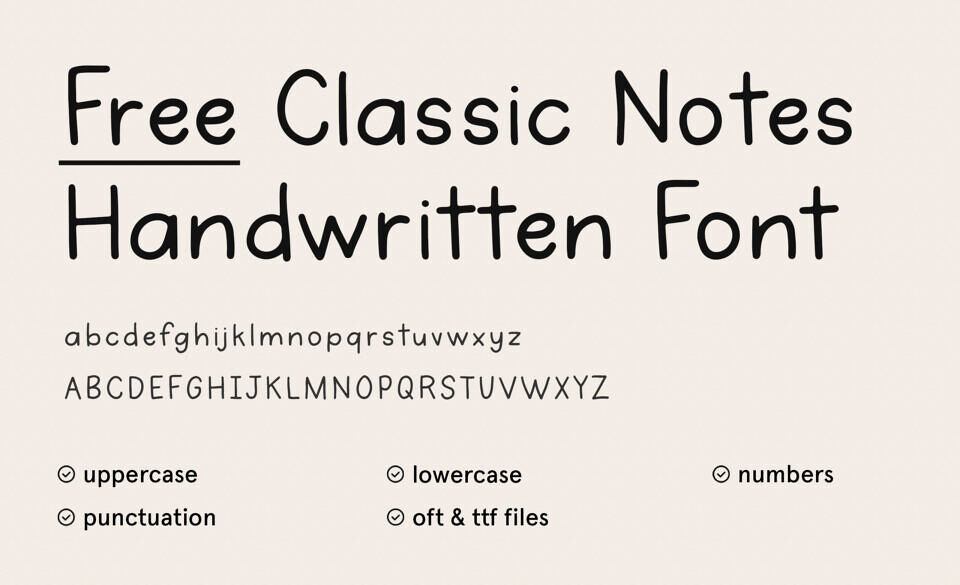 Classic Notes Font