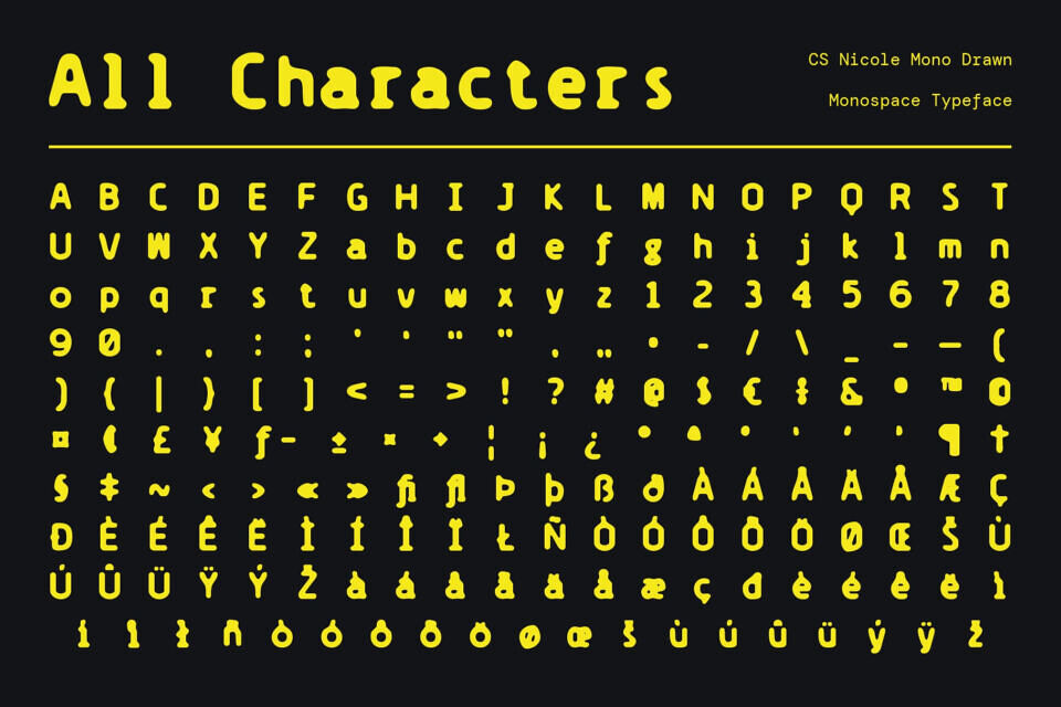Cs Nicole Mono Drawn Font