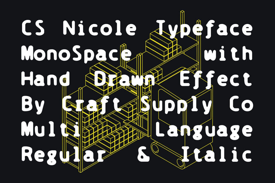 Cs Nicole Mono Drawn Font