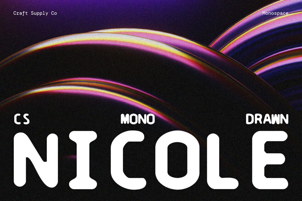 Cs Nicole Mono Drawn Font