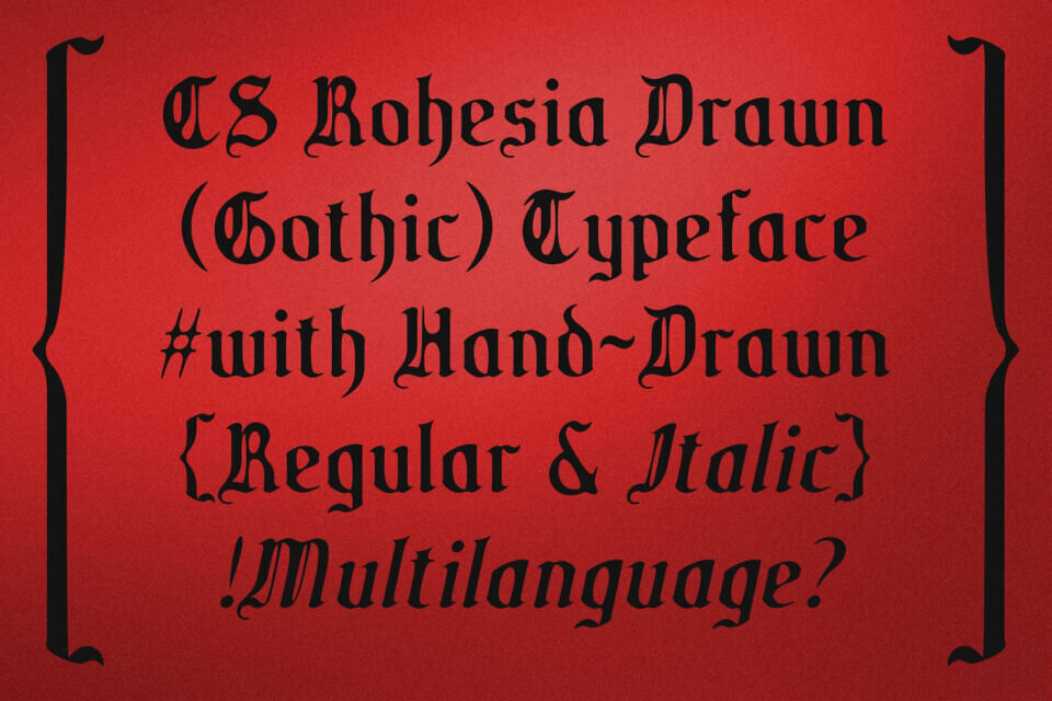 Cs Rohesia Drawn Font