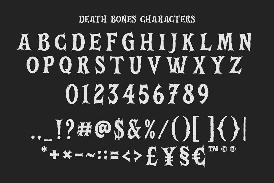 Death Bones Font