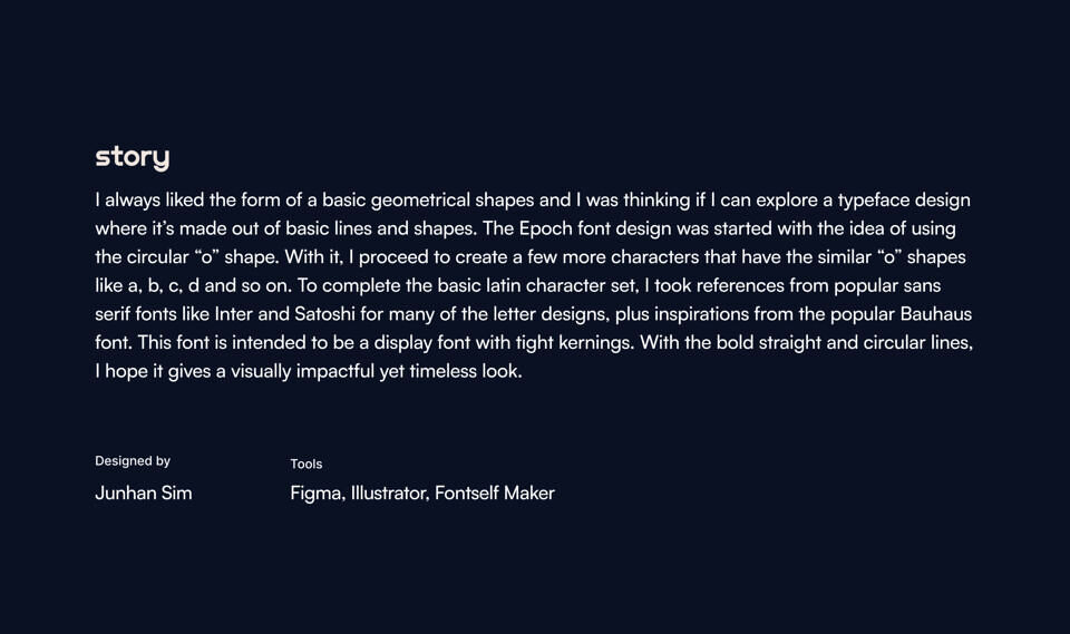 Epoch Font