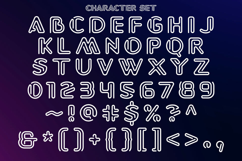 Gleamy Neon Font