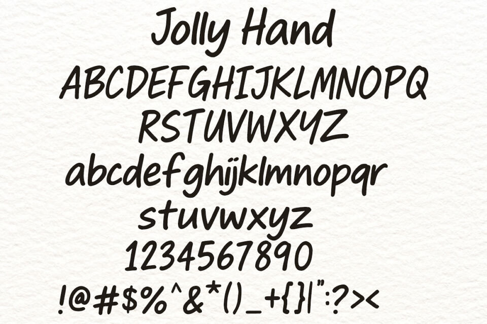 JollyHand Font