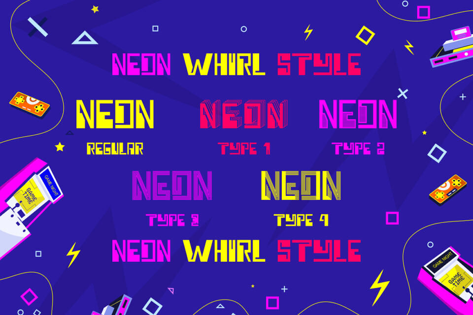 Neon Whirl Font