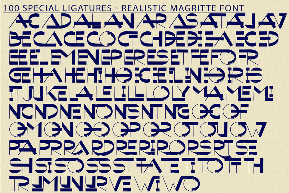 Realistic Magritte Font