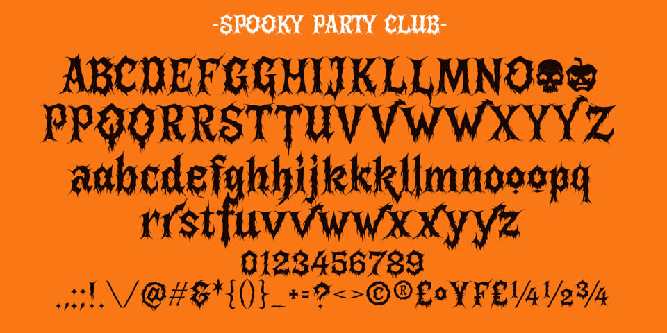 Spooky Party Club Font