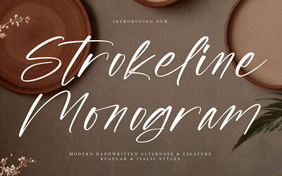 Strokeline Monogram Font