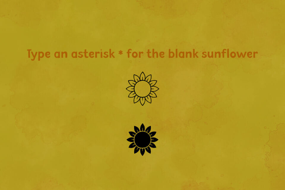 Sunflower Alphabet Font