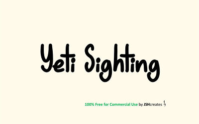 Yeti Sighting Font