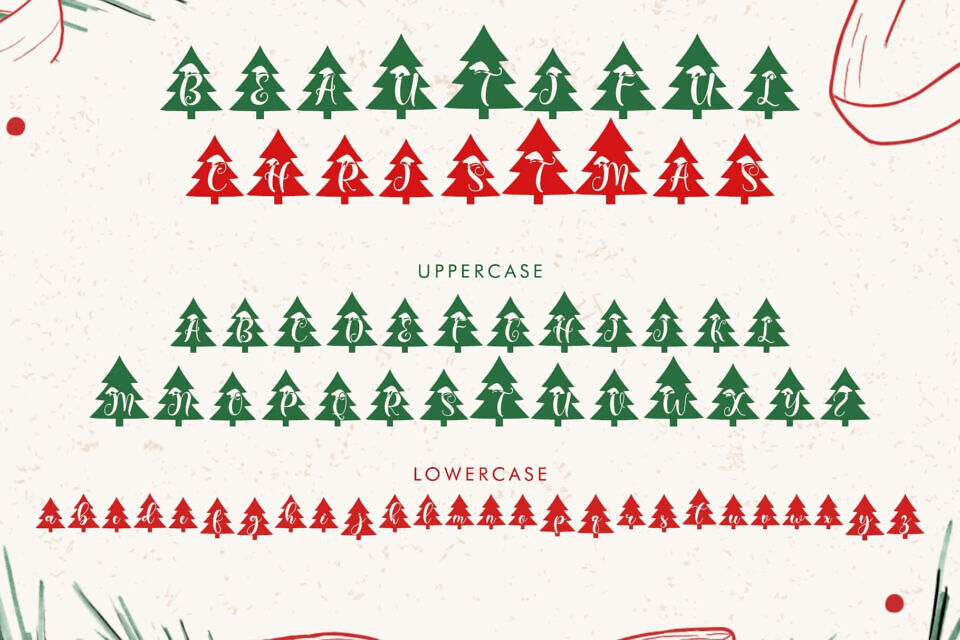 Beautiful Christmas Tree Font