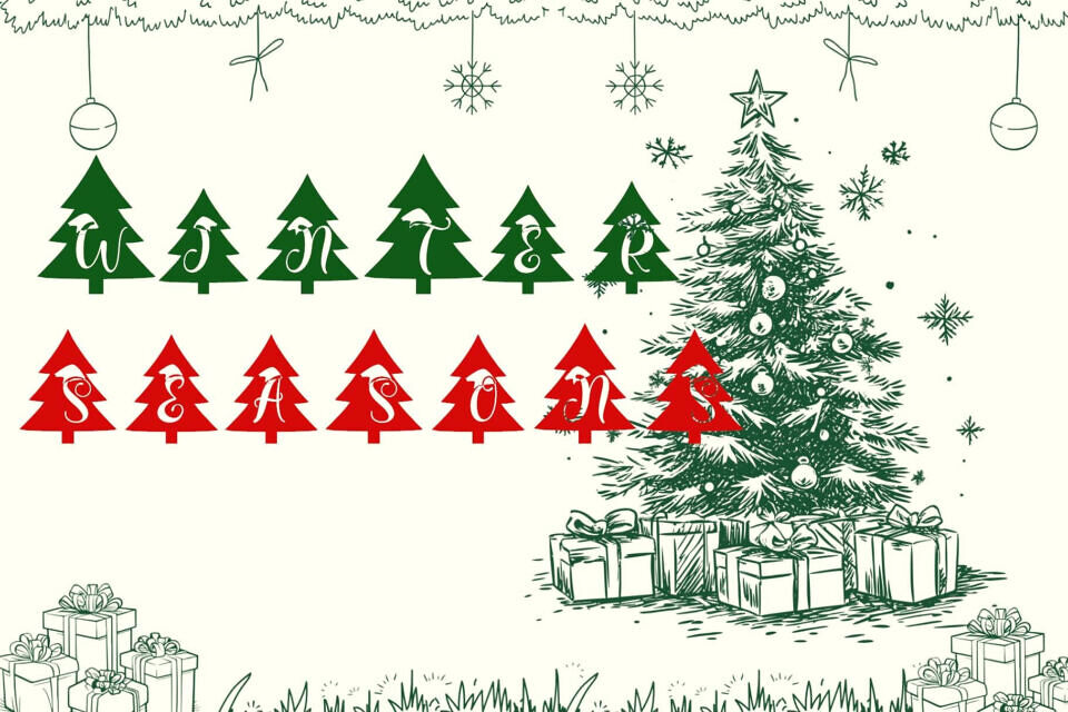 Beautiful Christmas Tree Font