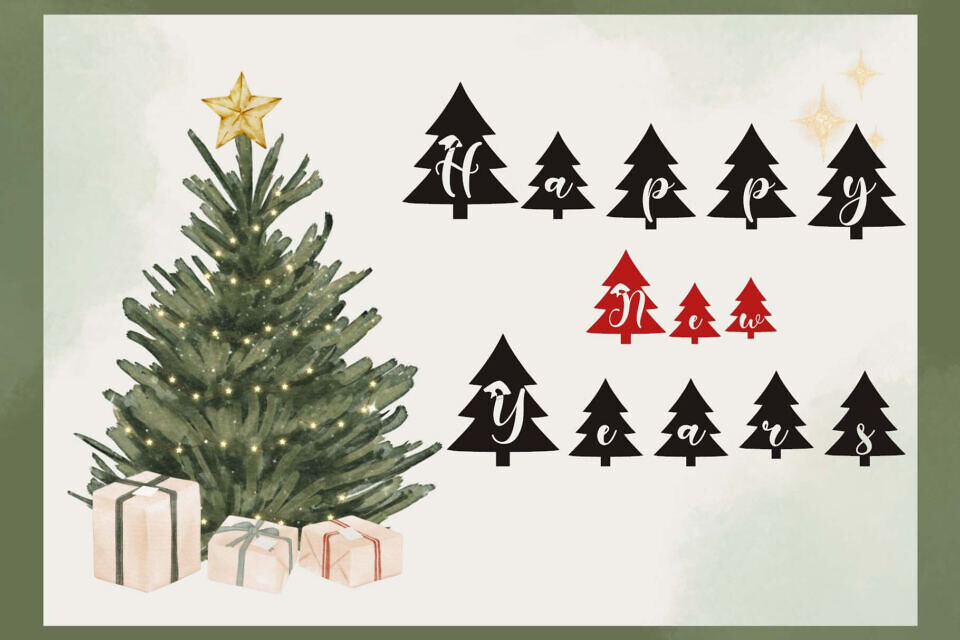 Beautiful Christmas Tree Font