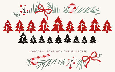 Beautiful Christmas Tree Font